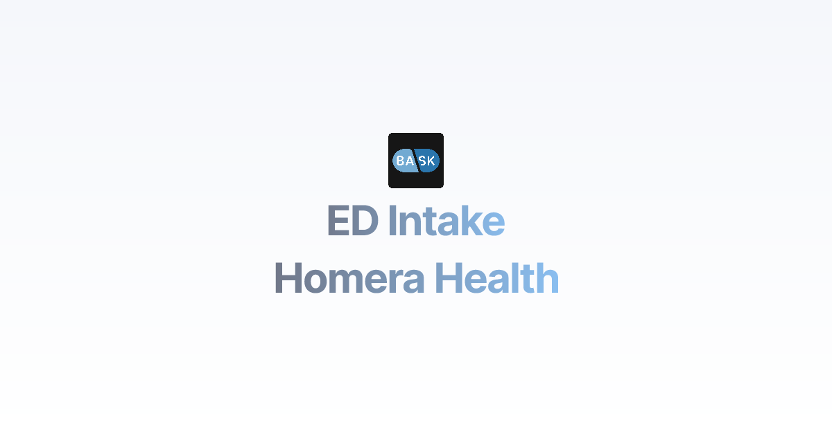 ED Intake | Homera Health